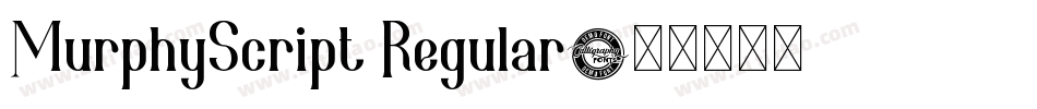 MurphyScript Regular字体转换